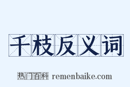 千枝反义词是什么意思的图片